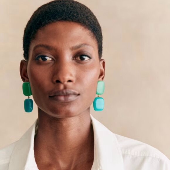 Sezáne Amandine Earrings in Mint Multi - Picture 1 of 5